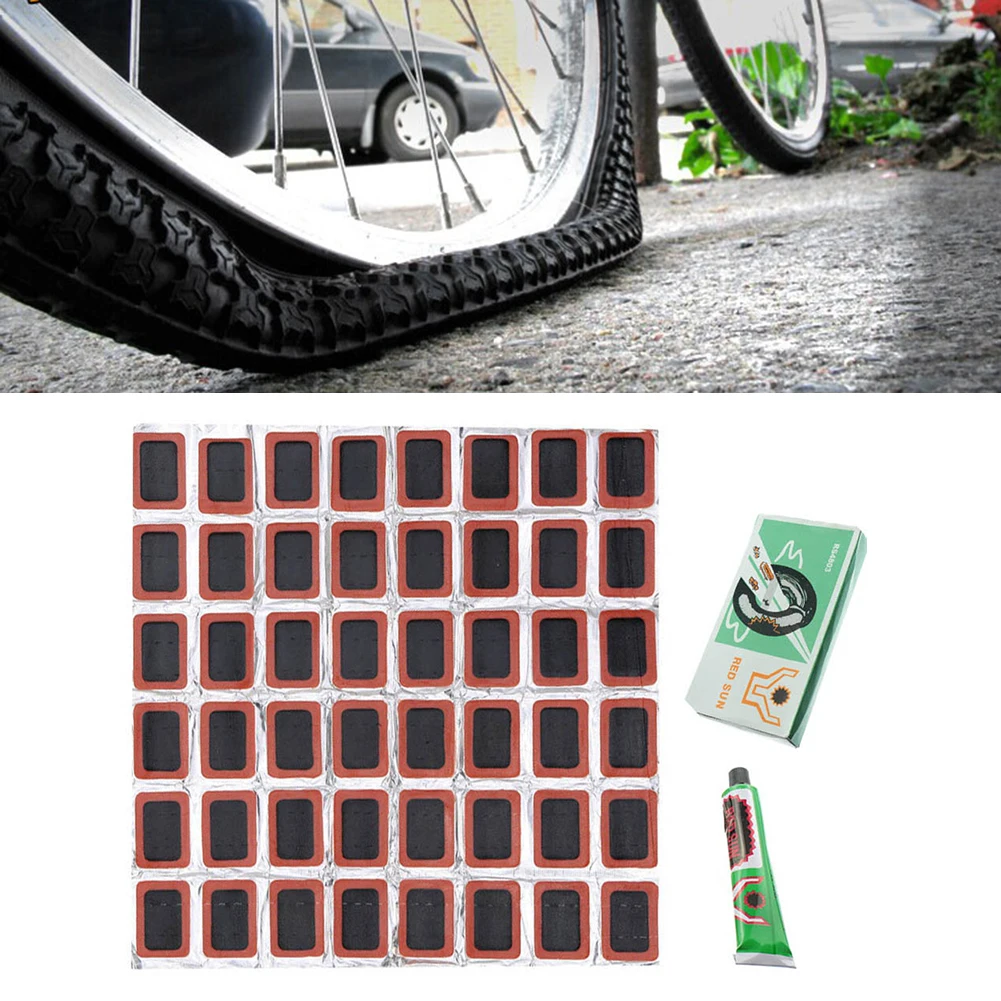 Bicycle Cold Glue 48pcs Glue Bicycle Tire Repair Tool Set Tire Repair