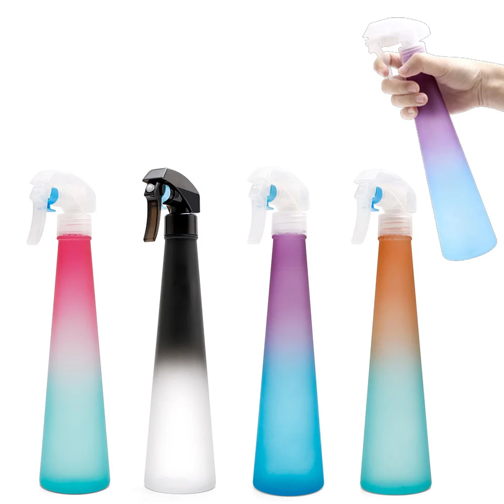 

Empty Spray Bottle Cleaning Solutions Refillable Cone Ultra Fine Curly Hair Mister Bottle Gradient Liquid Dispenser Container