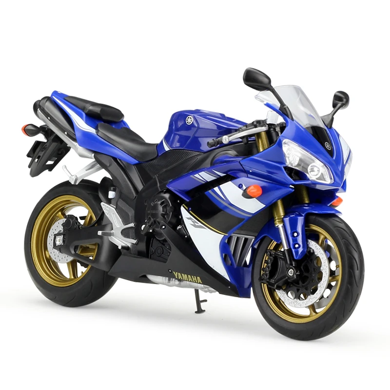 WELLY motocicleta YAMAHA YZF R1 azul, modelo bicicleta de juguete para niños, regalos de nueva colección en caja, 1:10|Juguete a y vehículos de juguete| - AliExpress