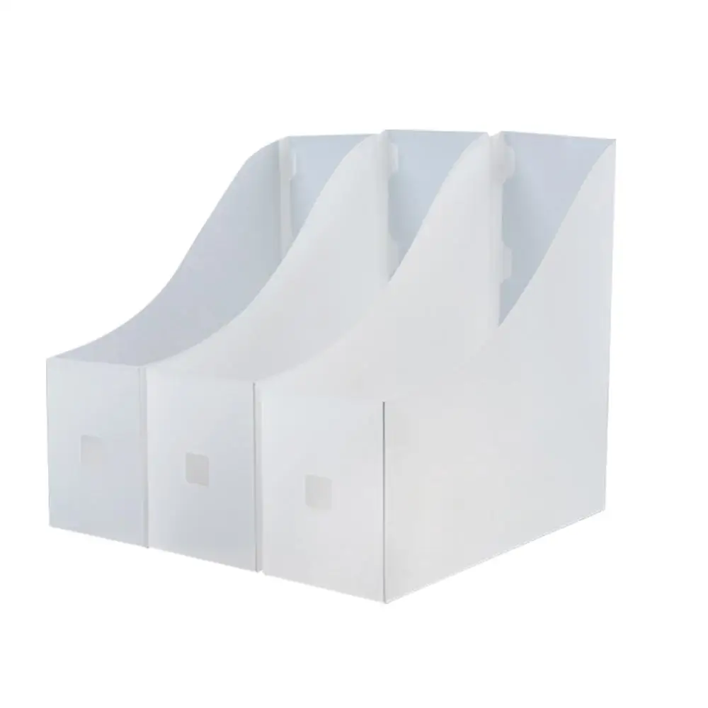 

Plastic Magazine File Holder Office Organizer Transparent Frosted Organizador Escritorio Simple Desktop File Box PP Plastic