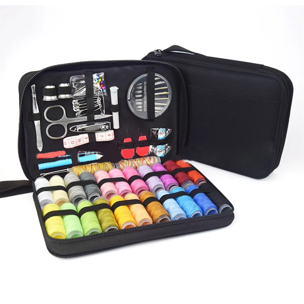 74pcs Набор Игл полный набор для шитья DIY коробка для шитья швейная нить Ремесла+ Чехол Путешествия набор для шитья вышивка нить - Цвет: 74pcs