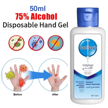 

50ml Travel Portable Hand Sanitizer Gel Anti-Bacteria Moisturizing Liquid Disposable No Clean Waterless Antibacterial Hand Gel