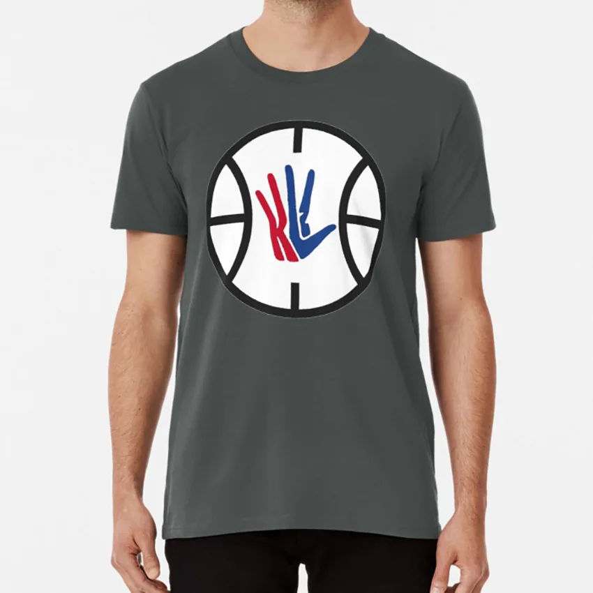Темно-серый Kawhi Leonard LA Clippers футболка с логотипом kawhi leonard klaw clipper баскетбольные зажимы la lac sport - Цвет: Темно-серый