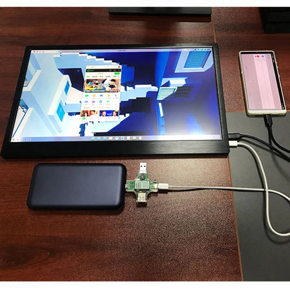 Портативный блок питания 17 3 дюйма 4K HDR PD Type c монитор для компьютера NUC игровая