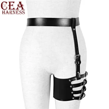 

CEA.HARNESS Women's Leather Harness Garters Female Faux Leather Harness Leg Cage Body Bondage Adjustable Harajuku Sexy Belts