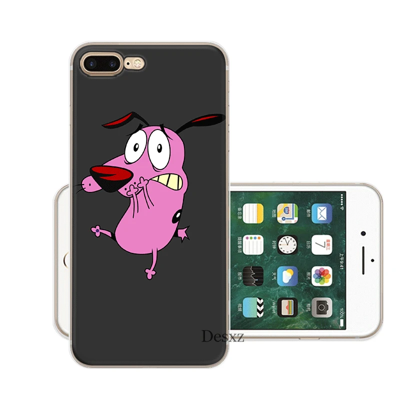 H1 Чехол для мобильного телефона iPhone 11 Pro X XR XS Max 5 5S SE 6 6S 7 8 Plus, Жесткий Чехол, смелая трусливая собака - Color: H1
