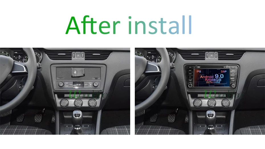 Excellent DSP 2 DIN Android 9.0 IPS 4G 64G CAR GPS For SKODA Octavia 2009 2010 2011 2012 2013 DVD PLAYER radio navigation tape recorder PC 5