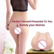 Silicone Big Ass 3D sex doll artificial vagina Double Channels Sex Toys for Men Male masturbator cup Masturbate for man 18 adult