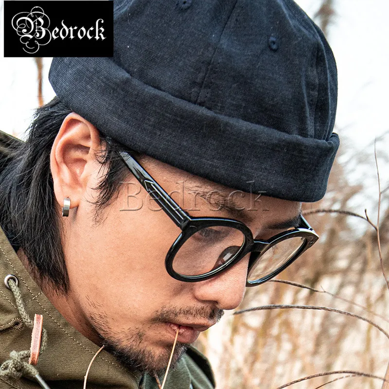 RT retro sailor hat melon leather hat 