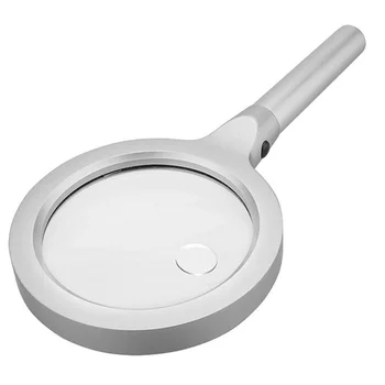 

Magnifying Reading Glasses with Lights,5X-10X Handheld Magnifying Glass for Reading Small Prints, Map, Coins,Jewelry and Macular