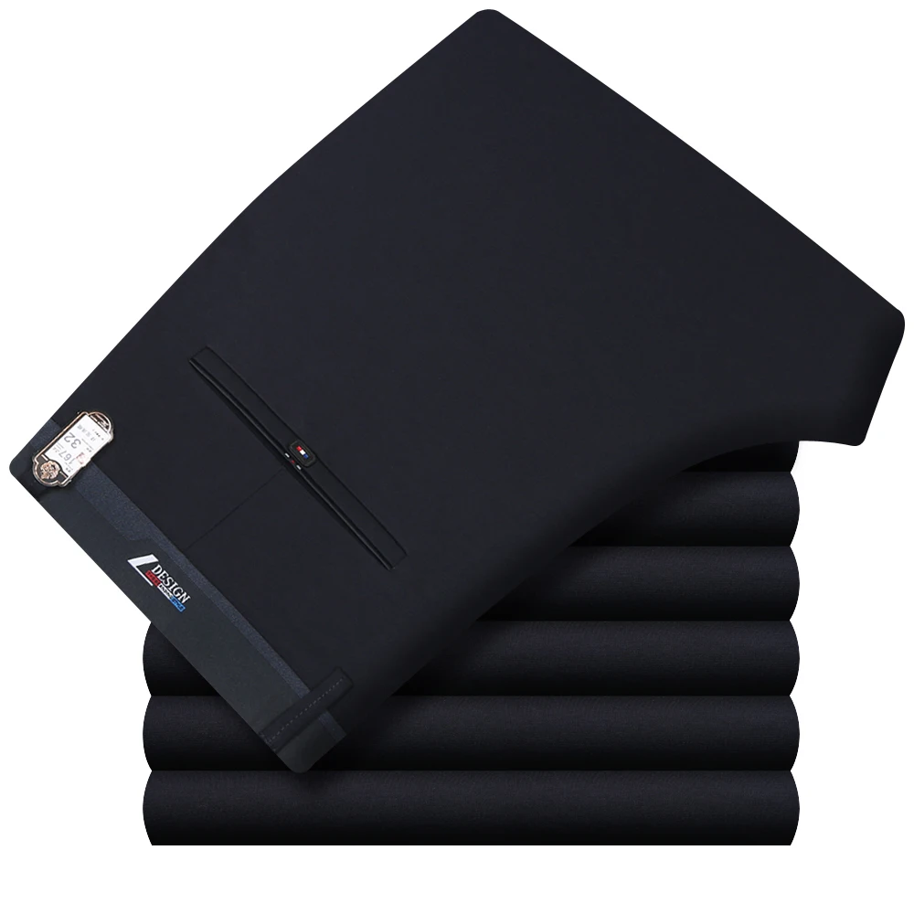 navy blue 167 Мужские брюки для костюма, осенние мужские брюки для костюма, прямые деловые мужские формальные брюки, большие размеры, Классические мужские брюки - Цвет: navy blue 167