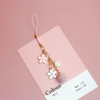 Японский и японский sakura полый колокольчик мобильный телефон цепочка для ключей