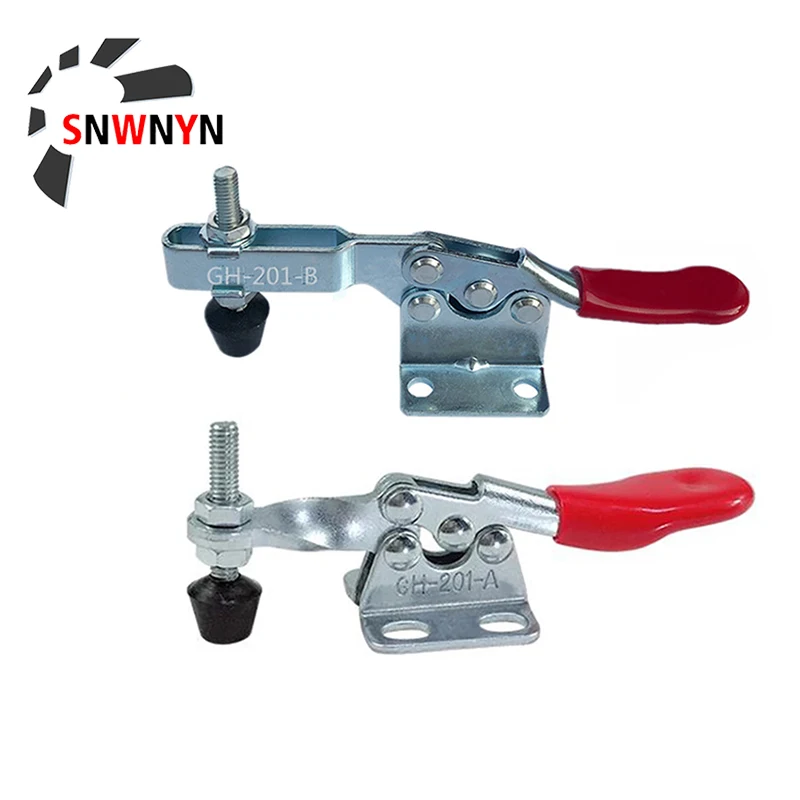 10PCS GH-201A GH-201B Quick Release Toggle Clamp 27KG 90KG Holding Horizontal Type Toggles Clamps For CNC-3D Machine Tools Set