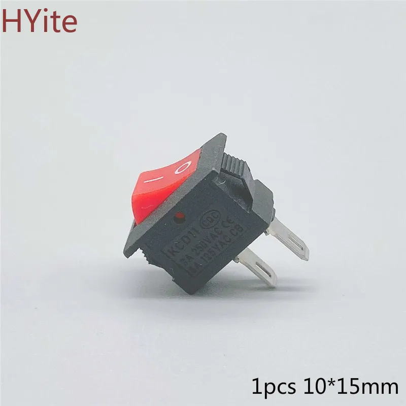 1 шт. 10*15 мм 2PIN переключатель включения/выключения лодки 3A 250VAC/6A 125VAC белый красный