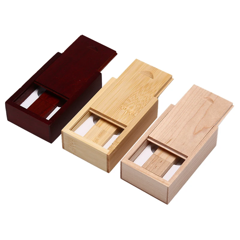 High Speed USB 3.0 Wooden Usb+ Gift Box Usb Flash Drive Pendrive 8GB 16GB 32GB 64GB U Disk Memory Stick