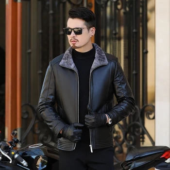 

New big Plus Size 8xl 7xl 6xl Russian Style Winter Mens Fur Coats Thick Mens Overcoat Streetwear Mens Wool Fur Leather Jackets