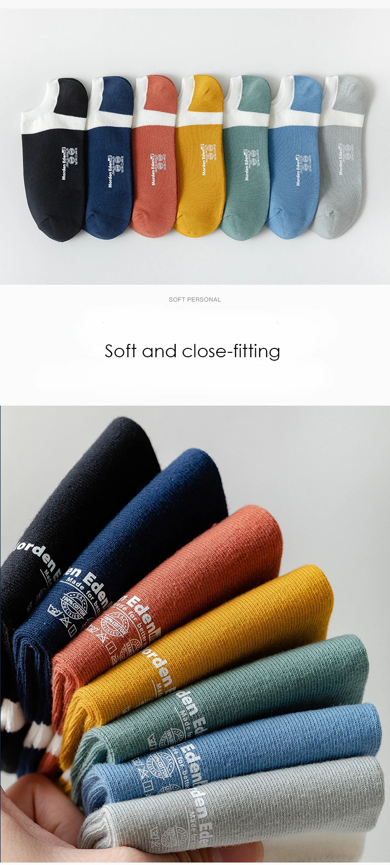 High Quality 7 Pairs Men's Socks The New Cotton Breathable Absorbent Comfortable Matching  Boy Wholesale