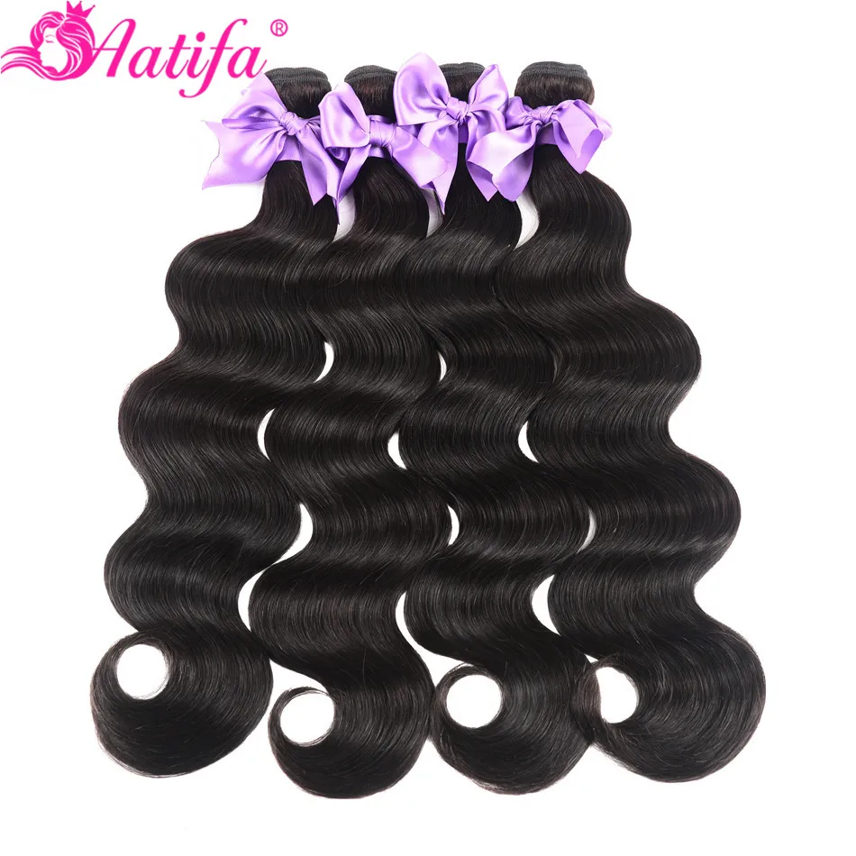 Brazilian Body Wave Bundles 100% Human Hair 1/3/4 PCS Hair Bundles Remy Hair Weave 8-28 Inch Hair Extension Natural Color Aatifa Brazilian Body Wave Bundles 100% Human Hair 1/3/4 PCS Hair Bundles Remy Hair Weave 8-28 Inch Hair Extension Natural Color Aatifa