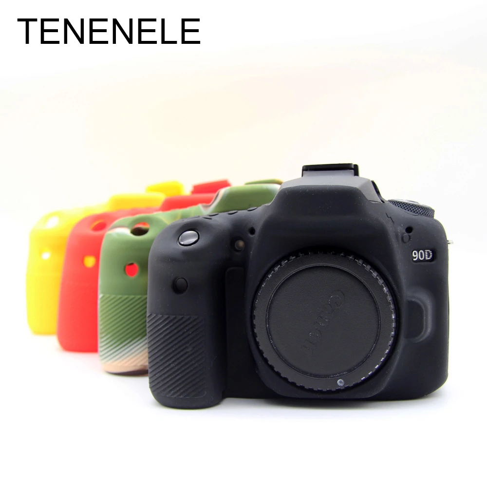 Manchon Silicone Protection Pour Canon EOS 90D - Étanche, Anti-poussière, Camouflage - Coque Souple