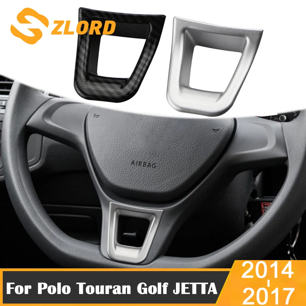 Автомобильный чехол на руль с блестками отделка наклейка для VW Polo 2014 - 2017 Touran 2016 Golf