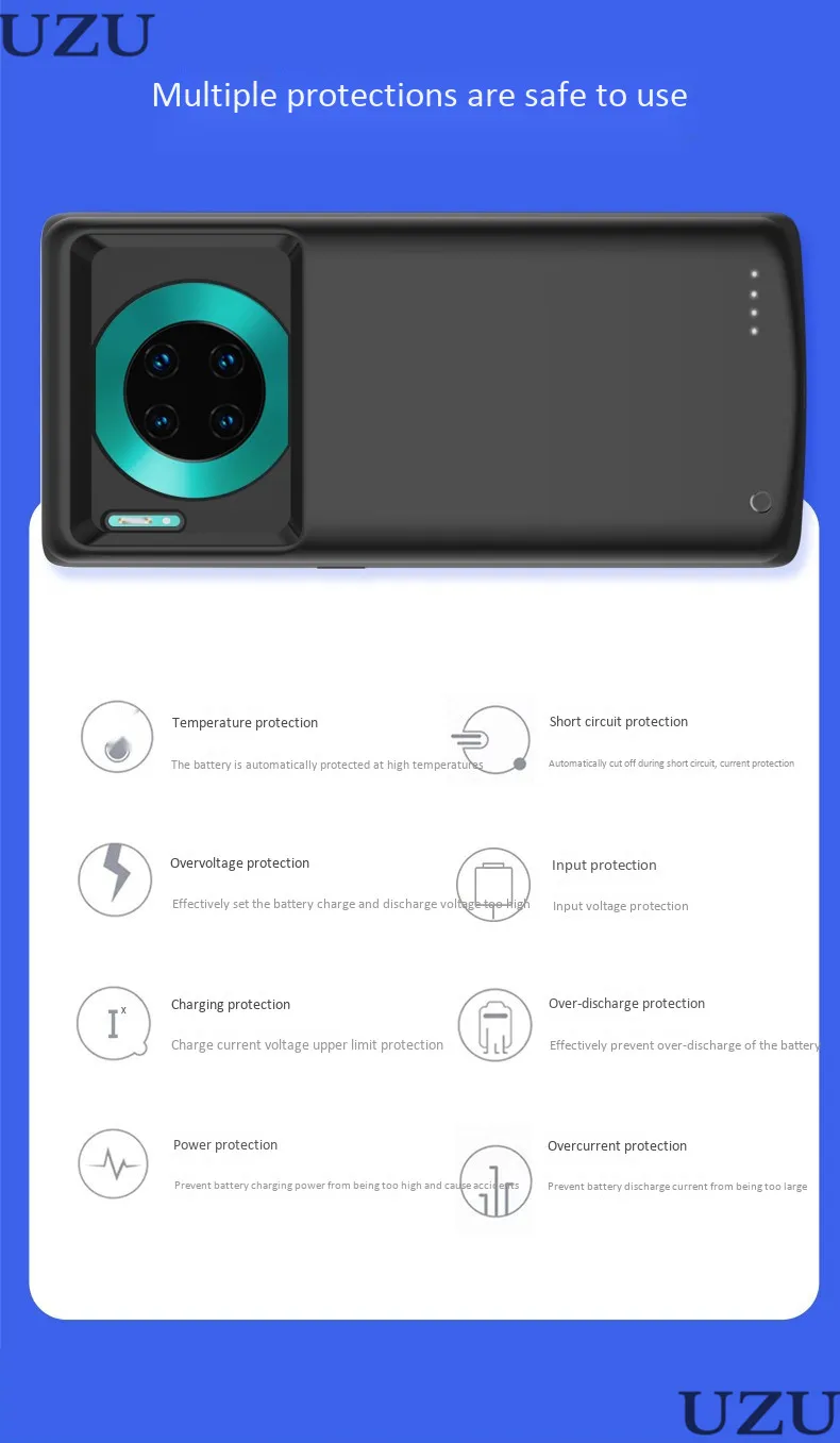 6800 мАч Высокая емкость батарея зарядное устройство чехол для huawei mate 30 внешний портативный беспроводной зарядный чехол для huawei mate 30 Pro