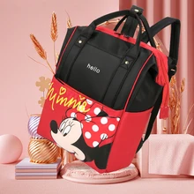 Bolso de maternidad para bebé, mochila de maternidad de Disney, Mickey Mouse, gran capacidad, bolsa de pañales para mamá