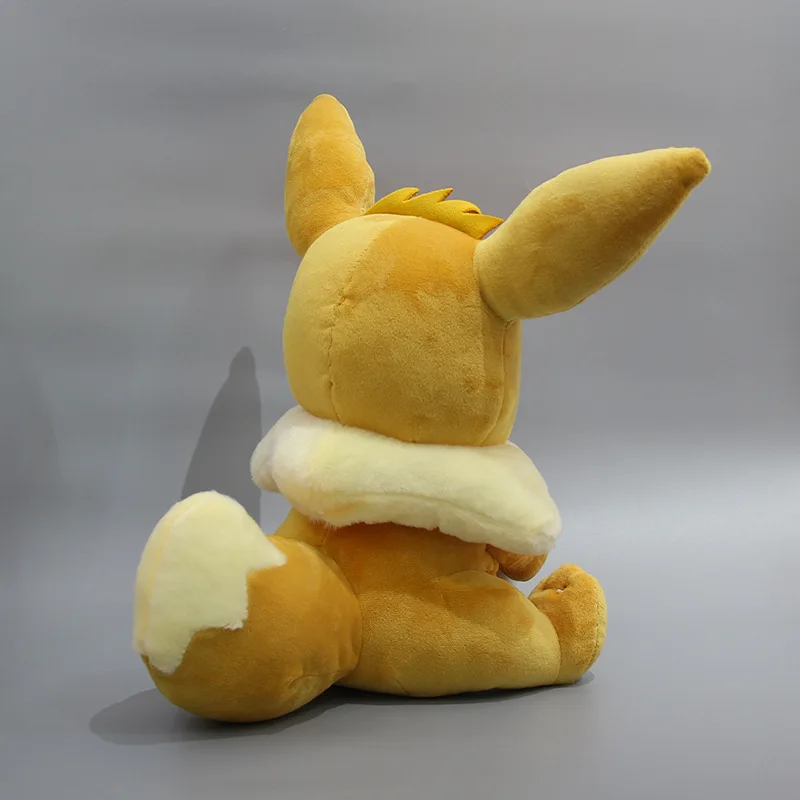 Сидя Eevee держать мяч 28 см аниме игрушка плюшевая Милая Подушка Мягкая положительная энергия хорошее качество Рождественский подарок для ребенка