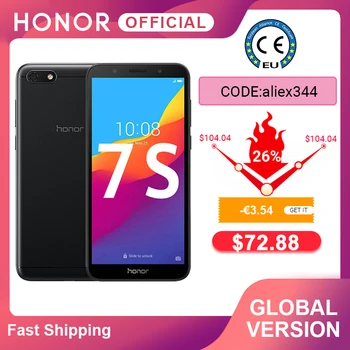 

In Stock Global Version Honor 7S MT6739 Quad Core Google Play Smartphone 2GB 16GB 13MP Rear 5.45" 18:9 Screen Camera