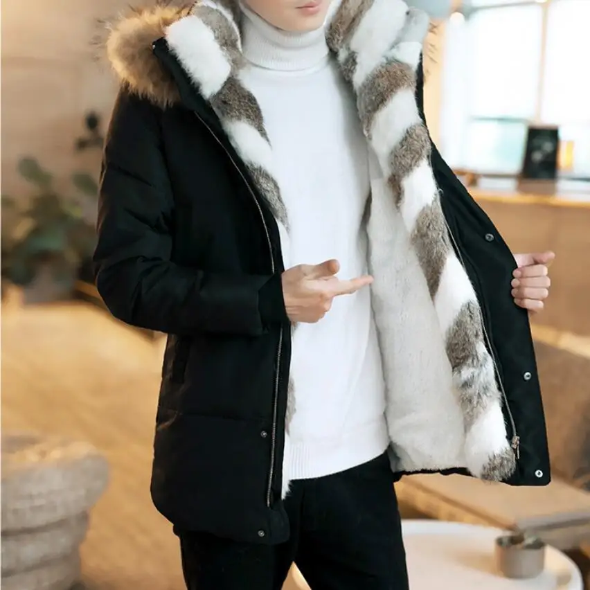 Deals 2019 premium brand Fashion Men's keep warm winter Add down jackets/Male High quality hoodie Casual jackets Plus size S-5XL