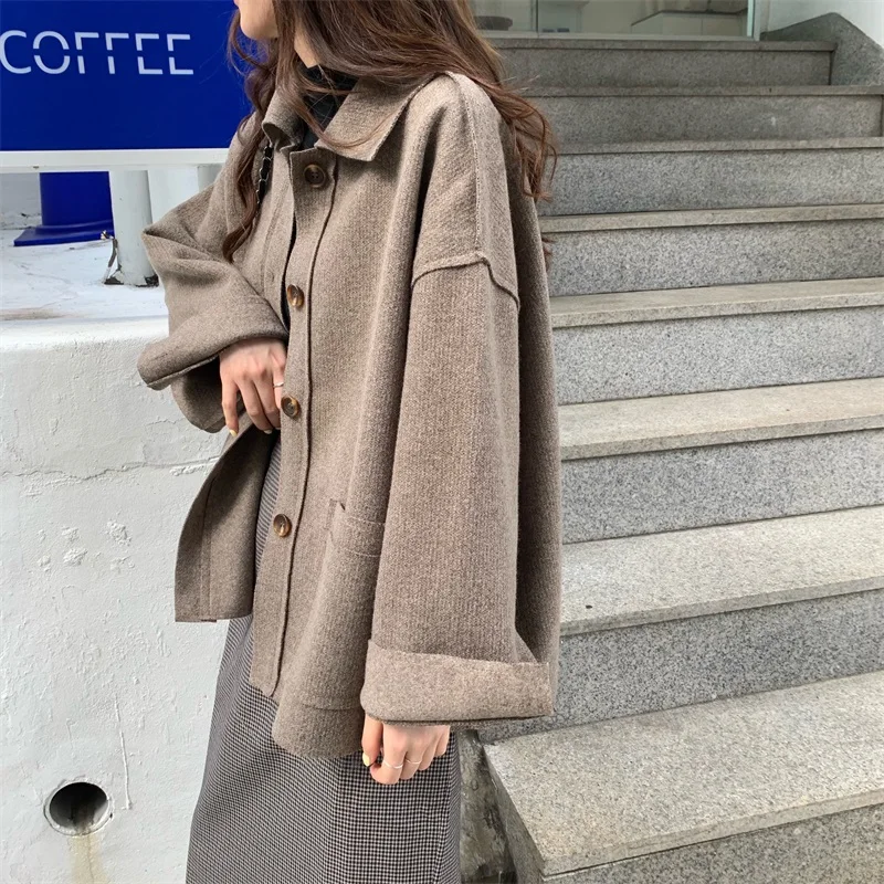 Autumn And Winter New Style Online Celebrity Fashion Elegant Loose Retro Slimming INS Fashion Graceful Coat Women's Super F