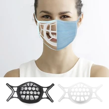 10pcs Reusable 3D Mask Bracket Face Mask Inner Support Frame Comfortable Breathing Plastic Mask Holder Bracket Breathable Valve
