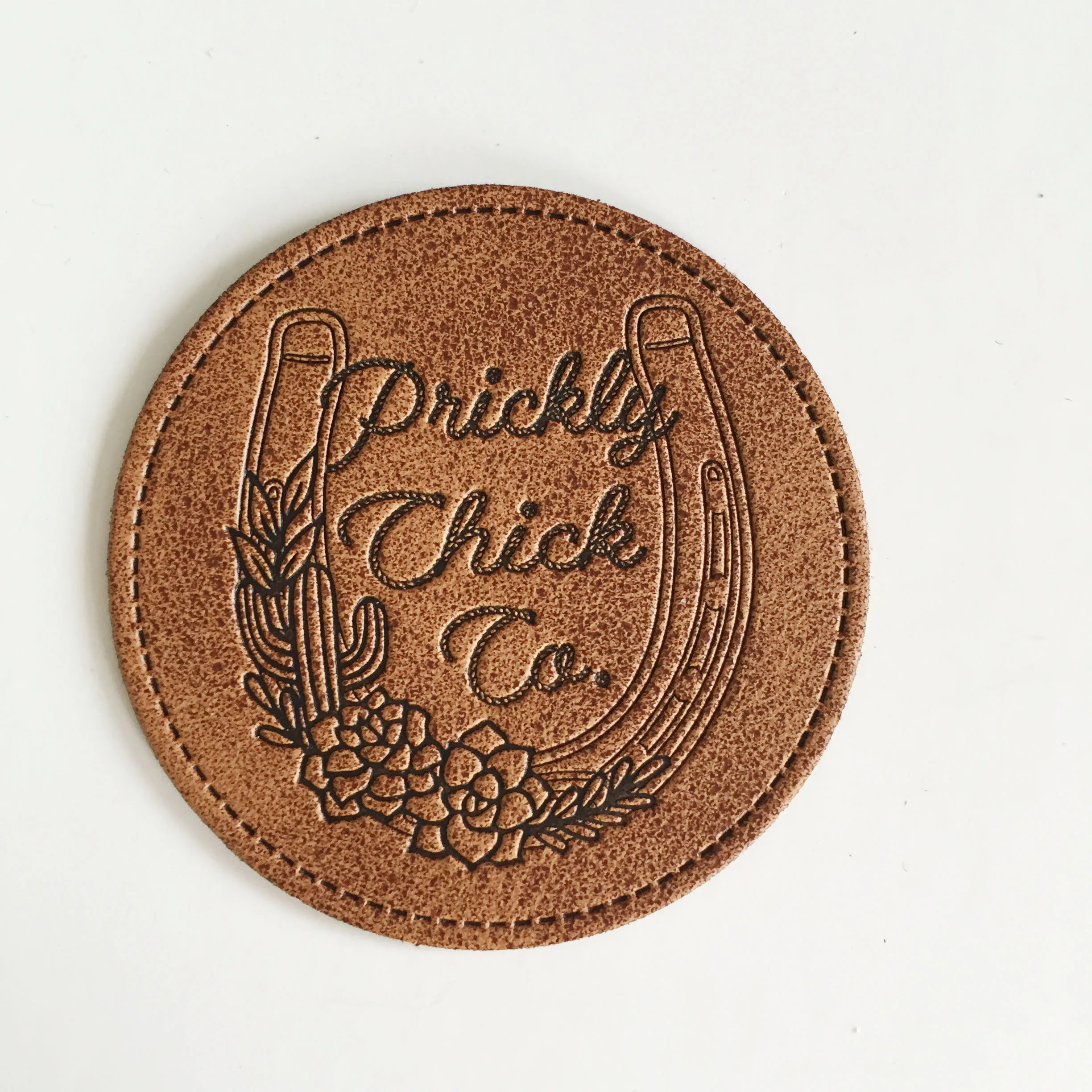 Description Picture 4 of itemPersonalised PU Leather Label Engraved Logo Sew On Patch for Garment , Jeans , Clothees ,Toys