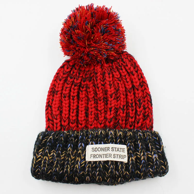 ALTOBEFUN трикотажная меховая шапка для женщин 6 цветов Gorros с надписью Skullies& Beanies женские теплые шерстяные зимние шапки BHT041