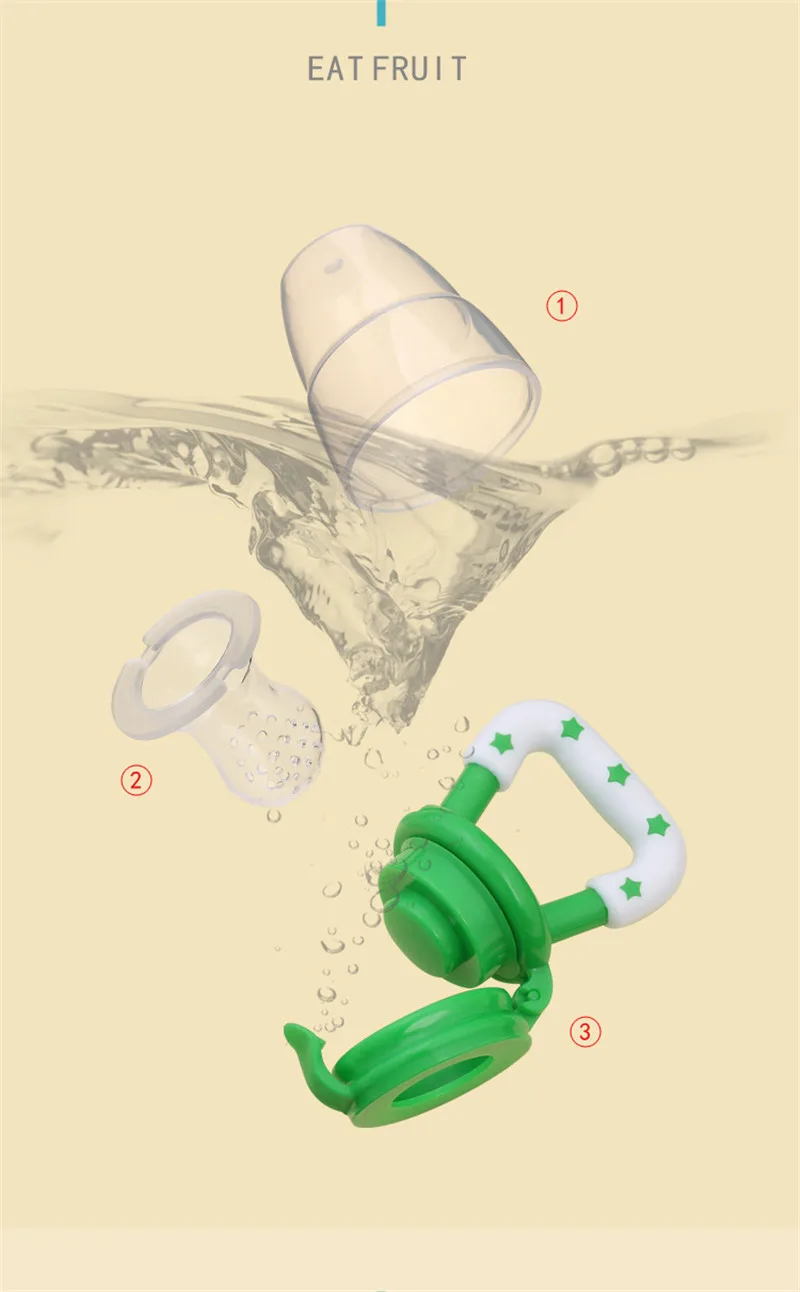 Dropshop детский кормушка для фруктов Соска-прорезыватель для зубов игрушка для новорожденных свежая еда добавка для укуса сока бутылочка питатель для овощей портативный