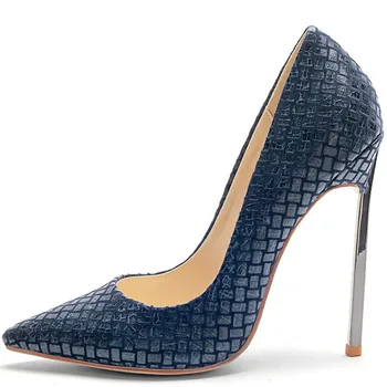 

Shoes Wedding YECHNE Bridal Pumps Womem's High Heels Shoes Sexy Valentine Shoes Red Blue Woman Plus Size 33 Pointed Toe