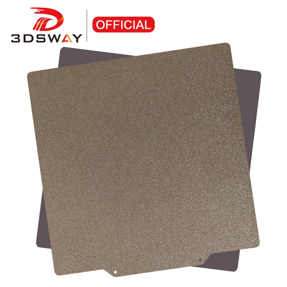 3DSWAY 3D Printer Parts Double Sided Textured PEI Powder Coated Spring Steel Sheet Build Plate Hot Bed 220/235/310/410 Ender 3 energetic ender 3 sheet 235x235mm double sided textured and smooth pei powder coated flex plate for 3d printer parts
