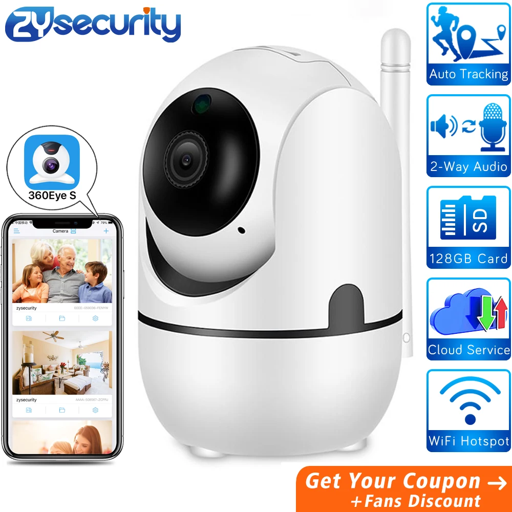 

Smart Wireless Home Security Wifi IP Camera Human Automatic Tracking Video Surveillance Baby Monitor CCTV WiFi Camera 360degree