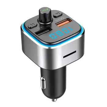

T32 Car Transmitter Qc3.0 Fast Charge Car Mp3 Player Car Fm Transmitter Colorful Atmosphere Light Display