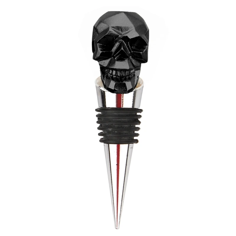 Halloween Skull Champagne Red Wine Bottle Stopper Upside Down Sealer Plug Tool 37MF | Дом и сад