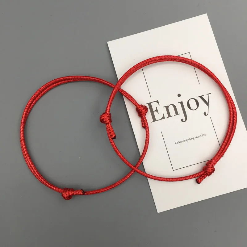 Simple Handmade Anklets Adjustable Rope Lucky Ankle bracelet Foot Accessories for Girl Women silver anklet bracelet ankle chains beads anklet fashion accessories