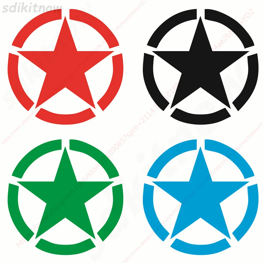 1pc Five-pointed Pentagram star car motorcycles Funny Helmet window Fender sticker vinly PVC waterproof GTA5 Decals Decoration car stickers