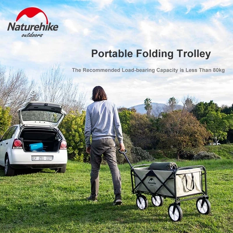 Naturehike 90L Outdoor Folding Trolley Portable Camping Picnic Trolley Car Ultralight Trolley