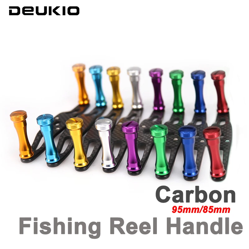 

DEUKIO Fishing Reel Handle Carbon Fibre Drum Wheel Aluminum Alloy Knob for Shimano Daiwa ABU Bait Casting Reel Tackle Accessory