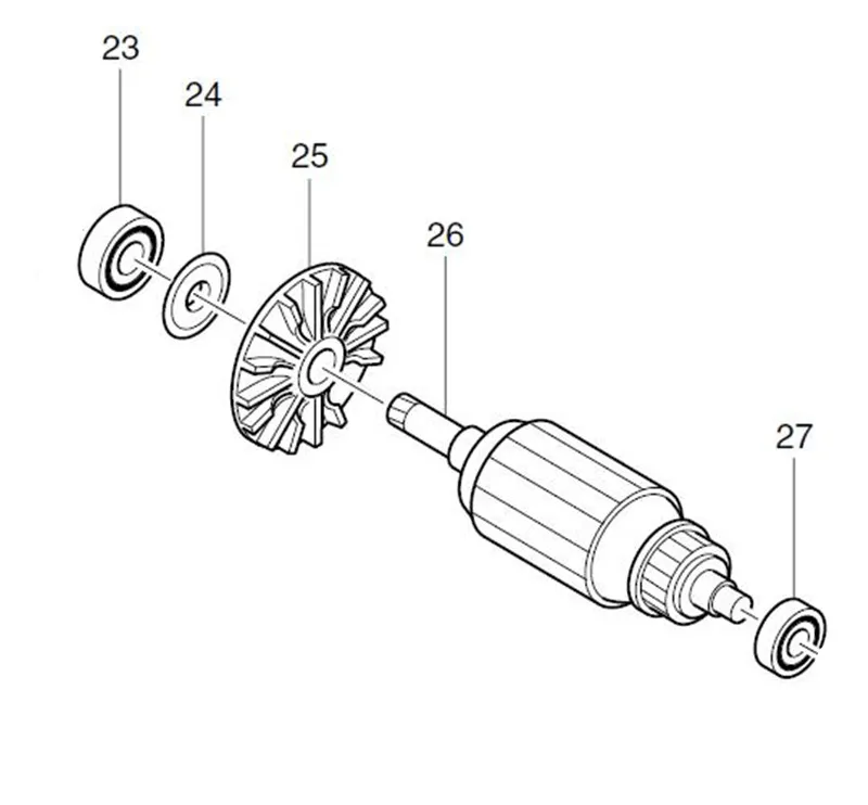 AC220-240V MAKITA 518139-0 ротор якорь электродвигателя для DP4700 ротора