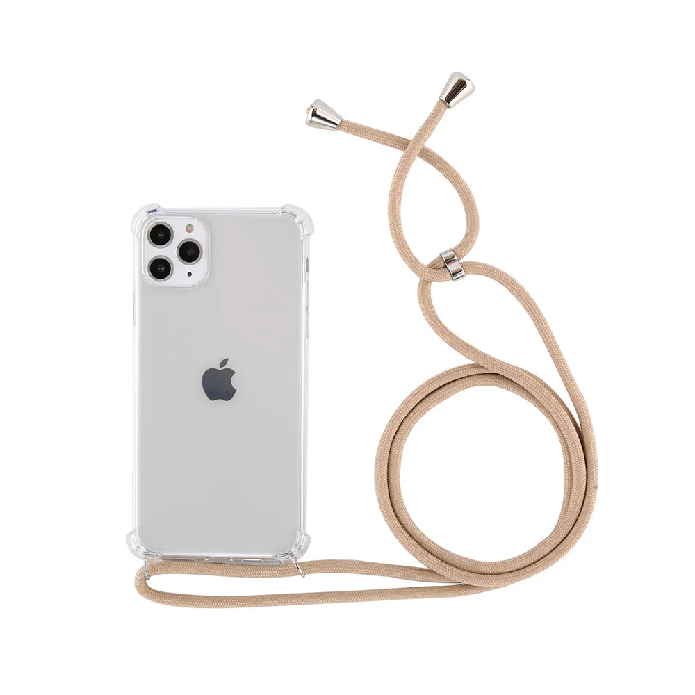 Moskado ремешок шнур цепь Прозрачный чехол для телефона для iPhone 11 Pro X XR XS Max 7 8 6 6s Plus 5 5S SE переноска ожерелье ремешок задняя крышка