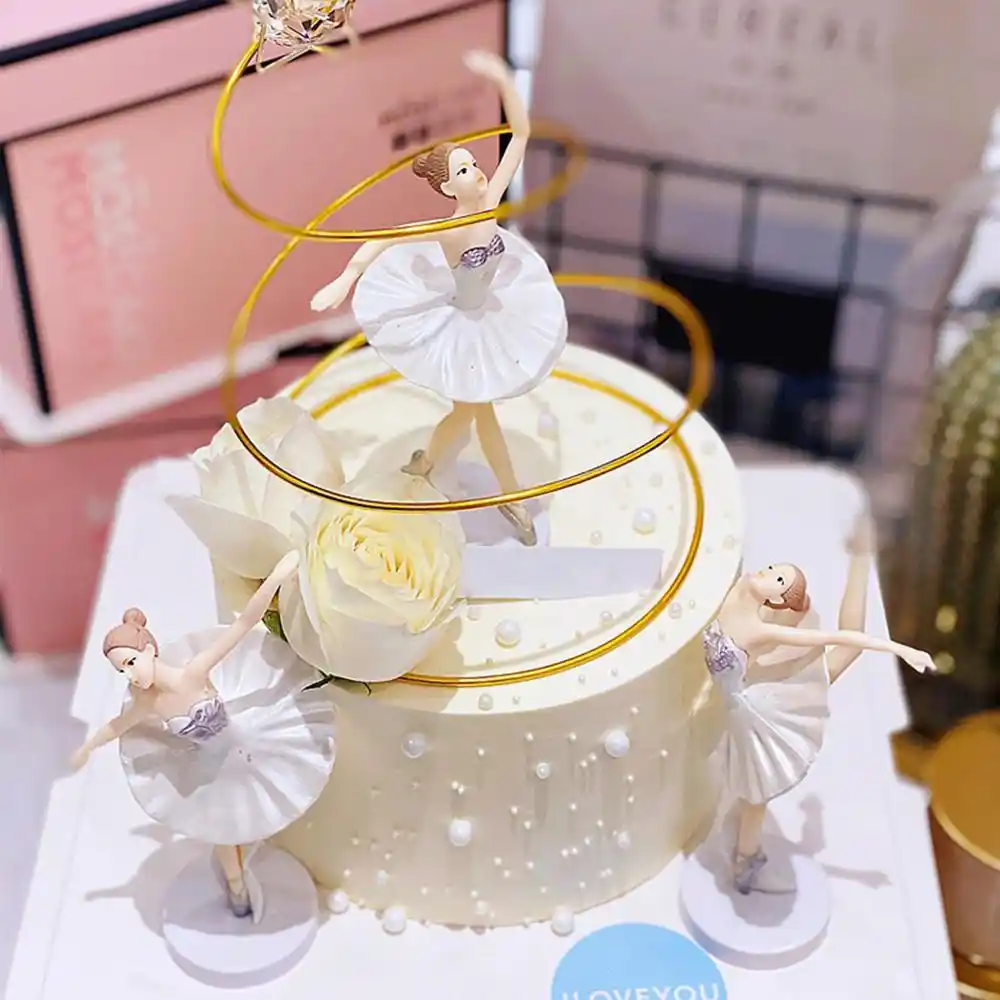 Decoration De Gateau Pour Filles Decorations Elegantes Pour Ballet Joyeux Anniversaire Fleurs Artificielles Papillon Fournitures Pour Fete De Mariage Aliexpress