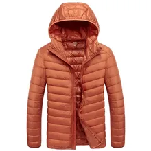 Сверхлегкий пуховик с капюшоном, мужской брендовый модный однотонный теплый пуховик на 90% белом утином пуху, мужской пуховик высокого качества