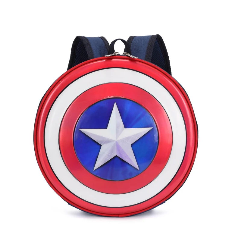 America Shield Backpack Popular Unisex Avengers Captain Student Book School Bag 