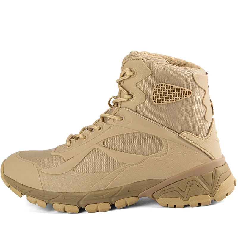 Мужская походная обувь тактические ботинки мужские уличные треккинговые ботинки Военная обувь армейские альпинистские ботинки походная обувь мужская туристическая обувь 39-45 - Цвет: Sand