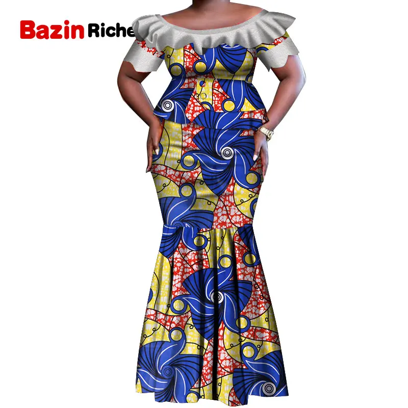 Новая африканская одежда кружевные лоскутные кофты и комплекты с юбкой для женщин базин африканец комплект из 2 предметов с юбкой традиционная одежда WY5212 - Цвет: 1
